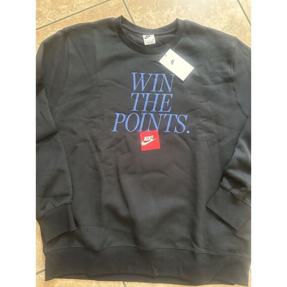 NWT Nike XXL 2XL Basketball Pullover Sweatshirt Graphic Black - Picture 1 of 6